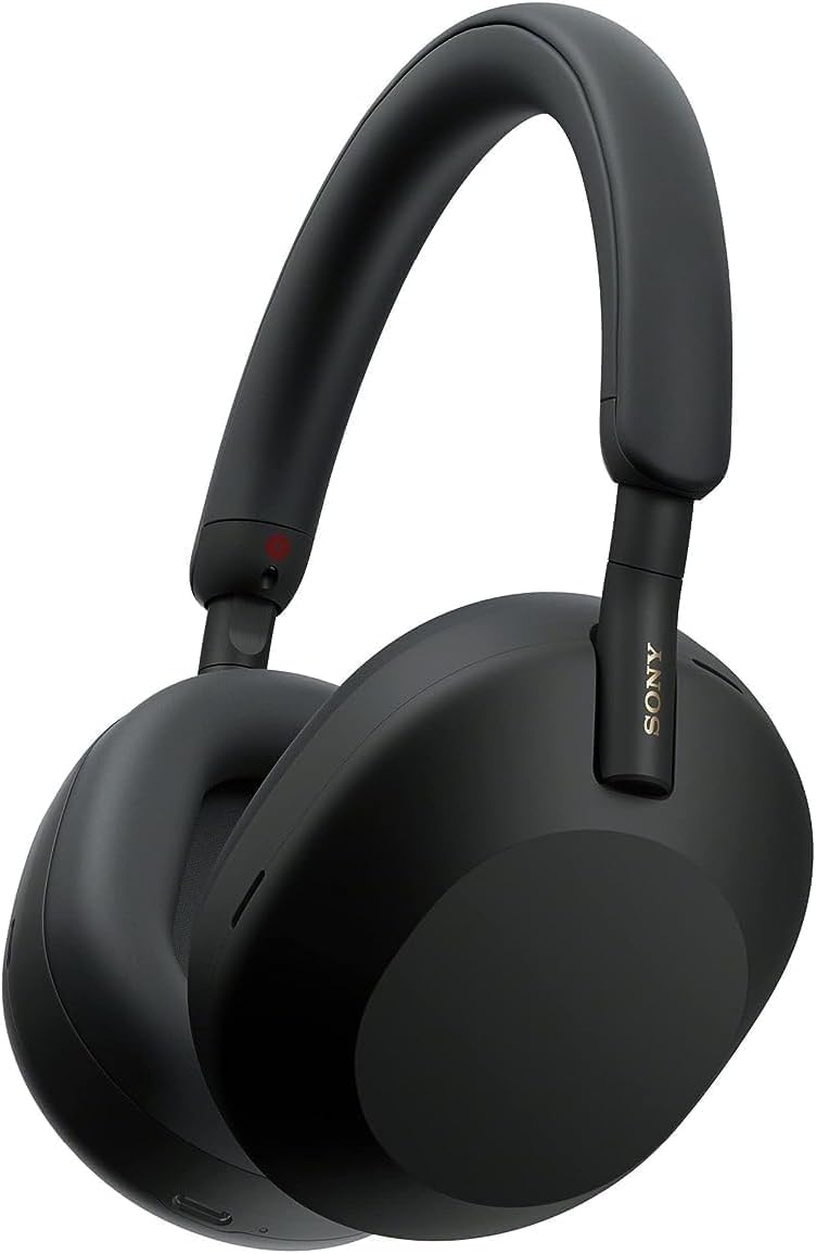 Sony WH-1000XM5 wireless noise cancelling headphones in black
